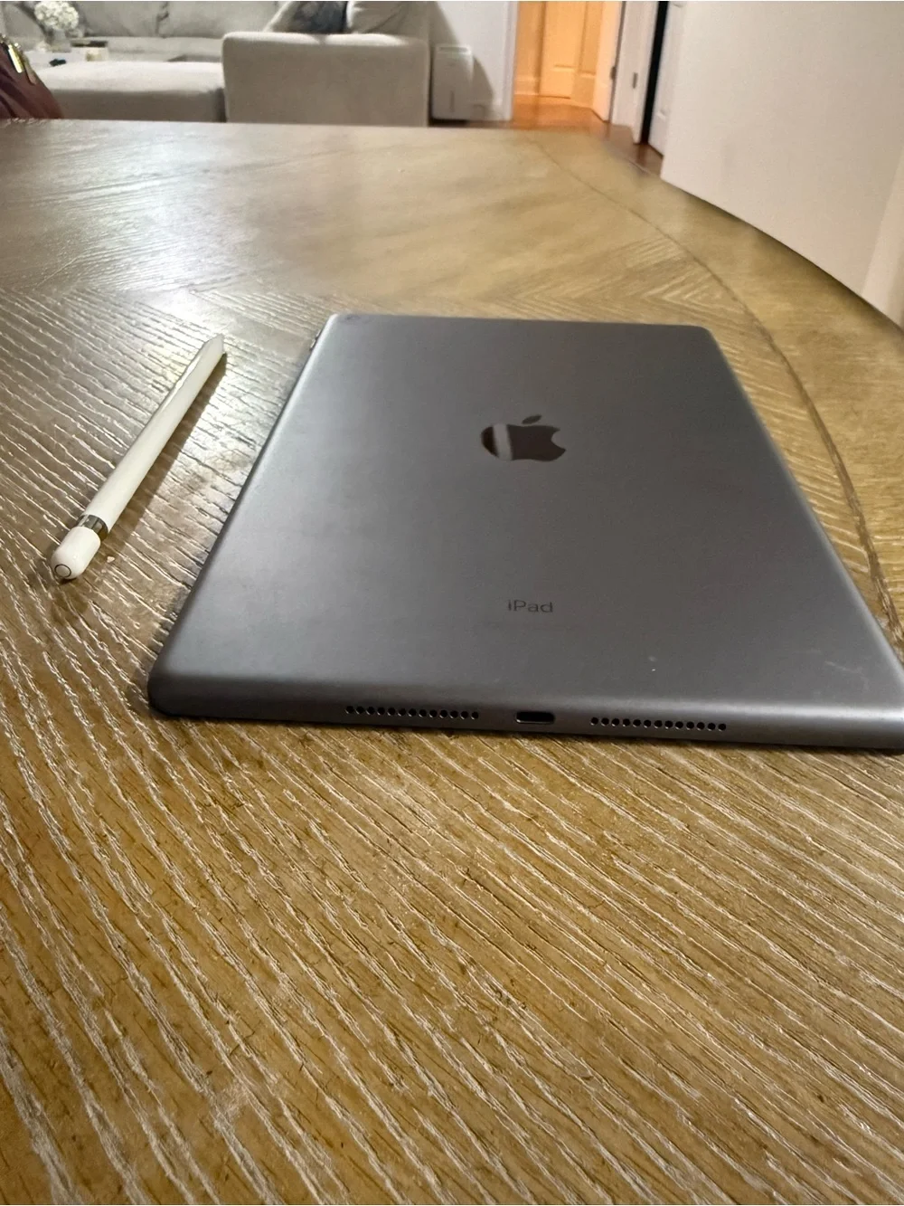 Apple iPad in Black with White Apple Pencil